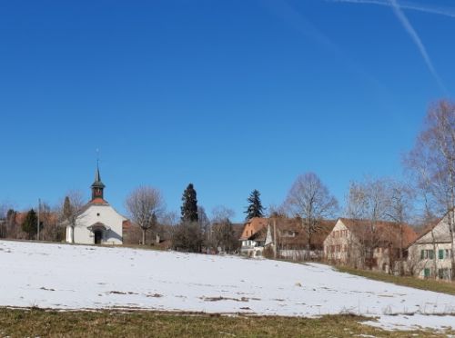 Le village et ses paysages hivernaux